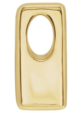 14K Yellow Gold Block Initial A Slide Pendant