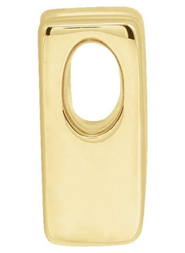 14K Yellow Gold Block Initial A Slide Pendant