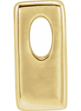 14K Yellow Gold Block Initial A Slide Pendant