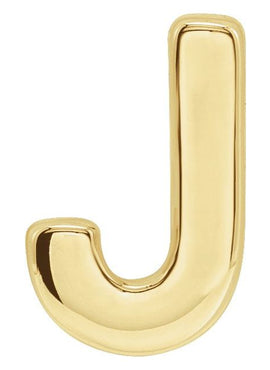 14K Yellow Gold Block Initial A Slide Pendant