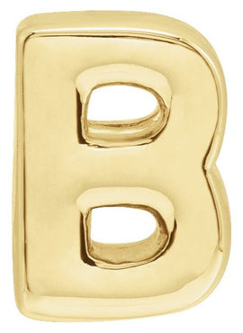 14K Yellow Gold Block Initial A Slide Pendant