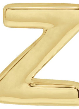 14K Yellow Gold Block Initial A Slide Pendant