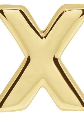 14K Yellow Gold Block Initial A Slide Pendant