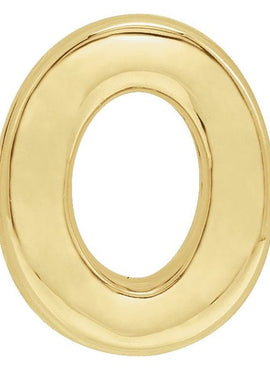 14K Yellow Gold Block Initial A Slide Pendant
