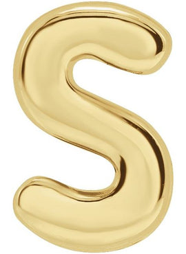 14K Yellow Gold Block Initial A Slide Pendant