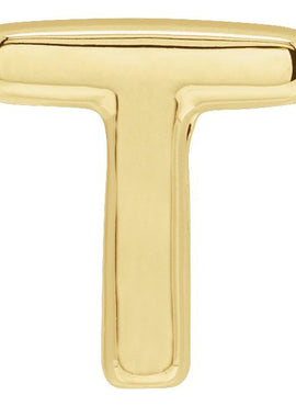 14K Yellow Gold Block Initial A Slide Pendant