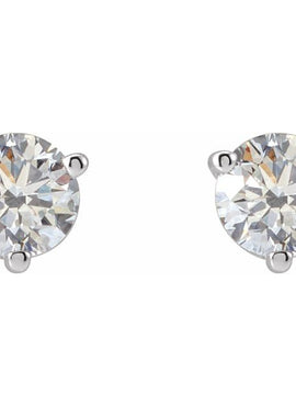 14K White Gold Natural Blue Sheen Moonstone Earrings