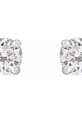 Sterling Silver 1/3 CTW Natural Diamond Stud Earrings