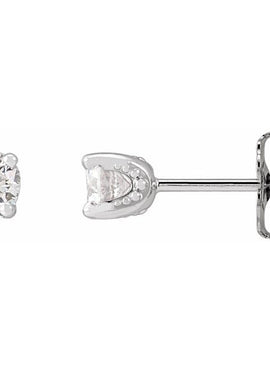 Sterling Silver 1/3 CTW Natural Diamond Stud Earrings