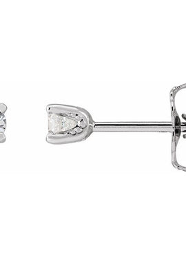 Sterling Silver 1/3 CTW Natural Diamond Stud Earrings