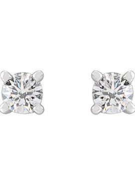 Sterling Silver 1/3 CTW Natural Diamond Stud Earrings