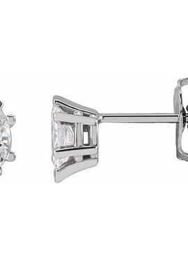 Platinum 1/2 CTW Natural Diamond Earrings
