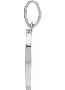 14K White Gold Sun Pendant