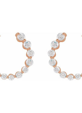 14K Yellow Gold 7/8 CTW Lab-Grown Diamond Front-Back Earrings