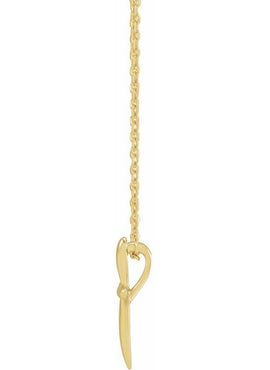 14K White Gold 14.65x11.2 mm Cross Pendant