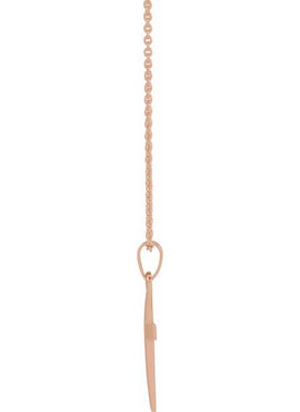 14K Rose Gold Cross Pendant