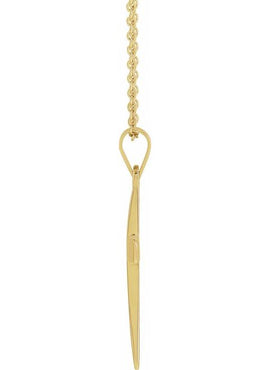 14K Rose Gold Cross Pendant