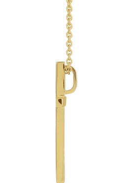 Platinum 25.7x15.7 mm Cross Pendant