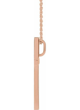 Platinum 25.7x15.7 mm Cross Pendant