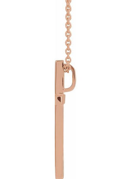 Platinum 25.7x15.7 mm Cross Pendant