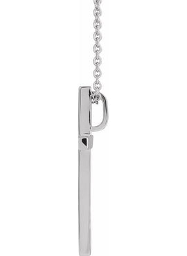 Platinum 25.7x15.7 mm Cross Pendant