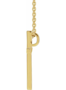 Platinum 25.7x15.7 mm Cross Pendant