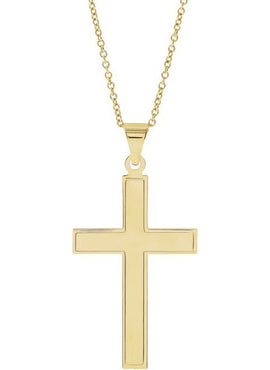 14K Yellow Gold Cross Pendant