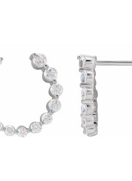 14K Yellow Gold 7/8 CTW Lab-Grown Diamond Front-Back Earrings