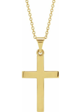 14K Rose Gold Cross Pendant