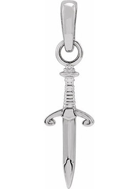14K Rose Gold 16.78x4.56 mm Dagger Pendant