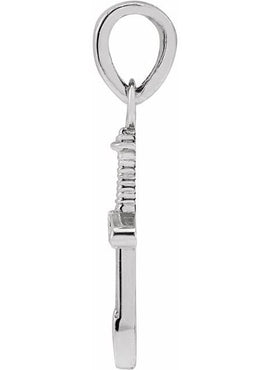 14K Rose Gold 16.78x4.56 mm Dagger Pendant