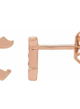 14K Yellow Gold .03 CTW Natural Diamond Gothic Initial A Earring