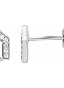 14K Yellow Gold .03 CTW Natural Diamond Gothic Initial A Earring