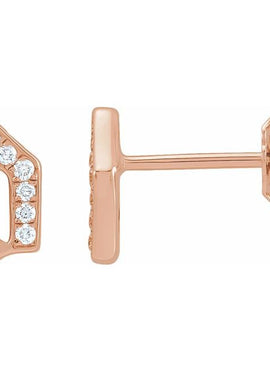14K Yellow Gold .03 CTW Natural Diamond Gothic Initial A Earring
