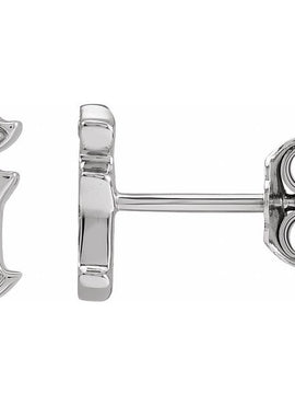 14K Yellow Gold .03 CTW Natural Diamond Gothic Initial A Earring