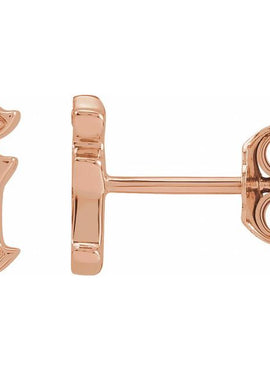 14K Yellow Gold .03 CTW Natural Diamond Gothic Initial A Earring