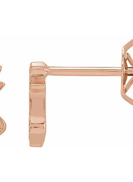 14K Yellow Gold .03 CTW Natural Diamond Gothic Initial A Earring
