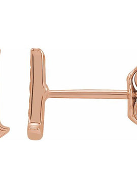 14K Yellow Gold .03 CTW Natural Diamond Gothic Initial A Earring