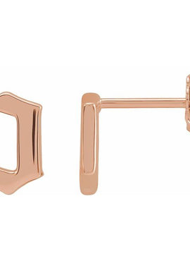 14K Yellow Gold .03 CTW Natural Diamond Gothic Initial A Earring