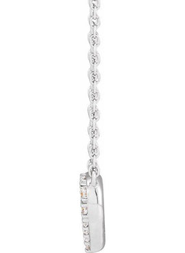 14K Yellow Gold 3/8 CTW Lab-Grown Diamond Heart 16-18