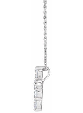 14K Yellow Gold 1/4 CTW Lab-Grown Diamond Cross 18