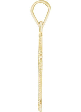 14K Yellow Gold Cross Pendant