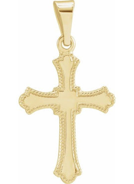14K Yellow Gold Cross Pendant
