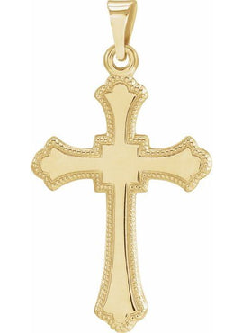 14K Yellow Gold Cross Pendant