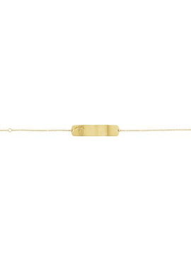14K Yellow Gold Engravable Medical Identification 6 1/2-7 1/2