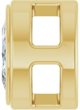 Platinum 1/10 CT Rose-Cut Natural Diamond Slide Pendant