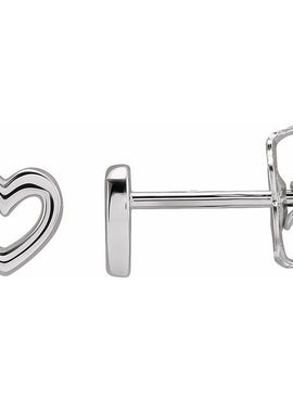14K Yellow Gold Heart Earrings