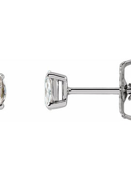 14K White Gold 1/5 CTW Rose-Cut Natural Diamond Earrings