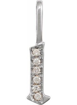 14K Yellow Gold .05 CTW Natural Diamond Gothic Initial A Charm/Pendant