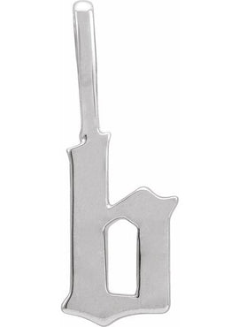 14K Rose Gold Gothic Initial A Charm/Pendant
